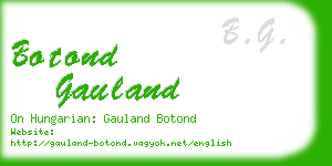 botond gauland business card